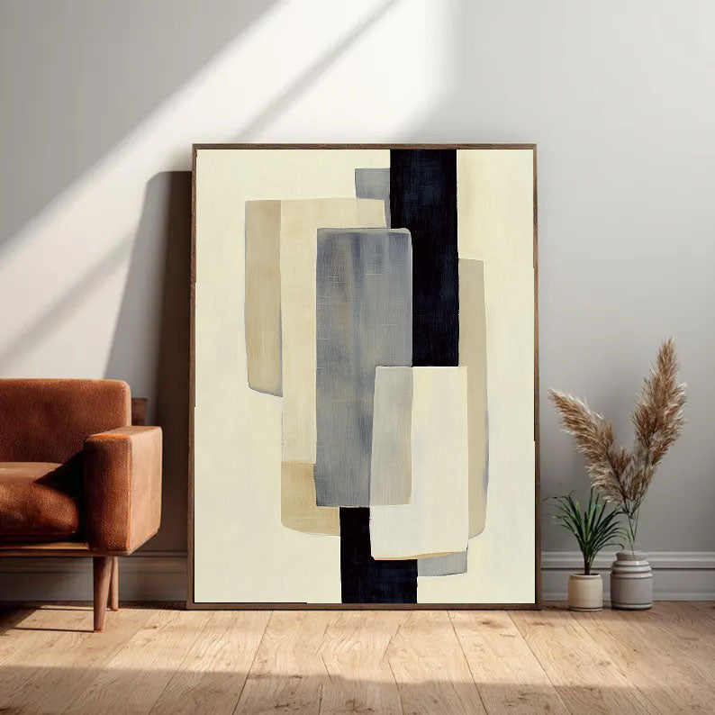 Abstract Art | Neutral Block Harmony