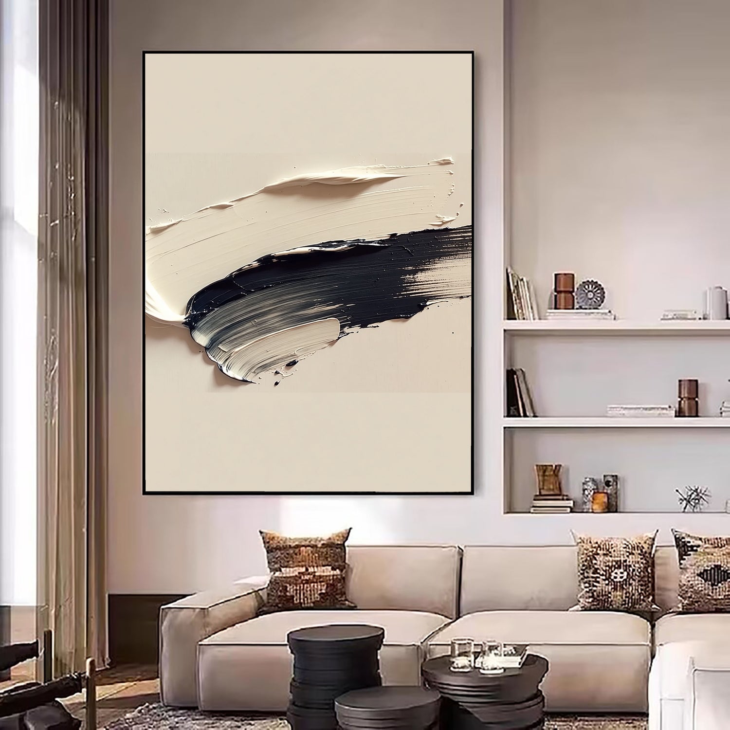 3D-Textured Art | Monochrome Texture Swell