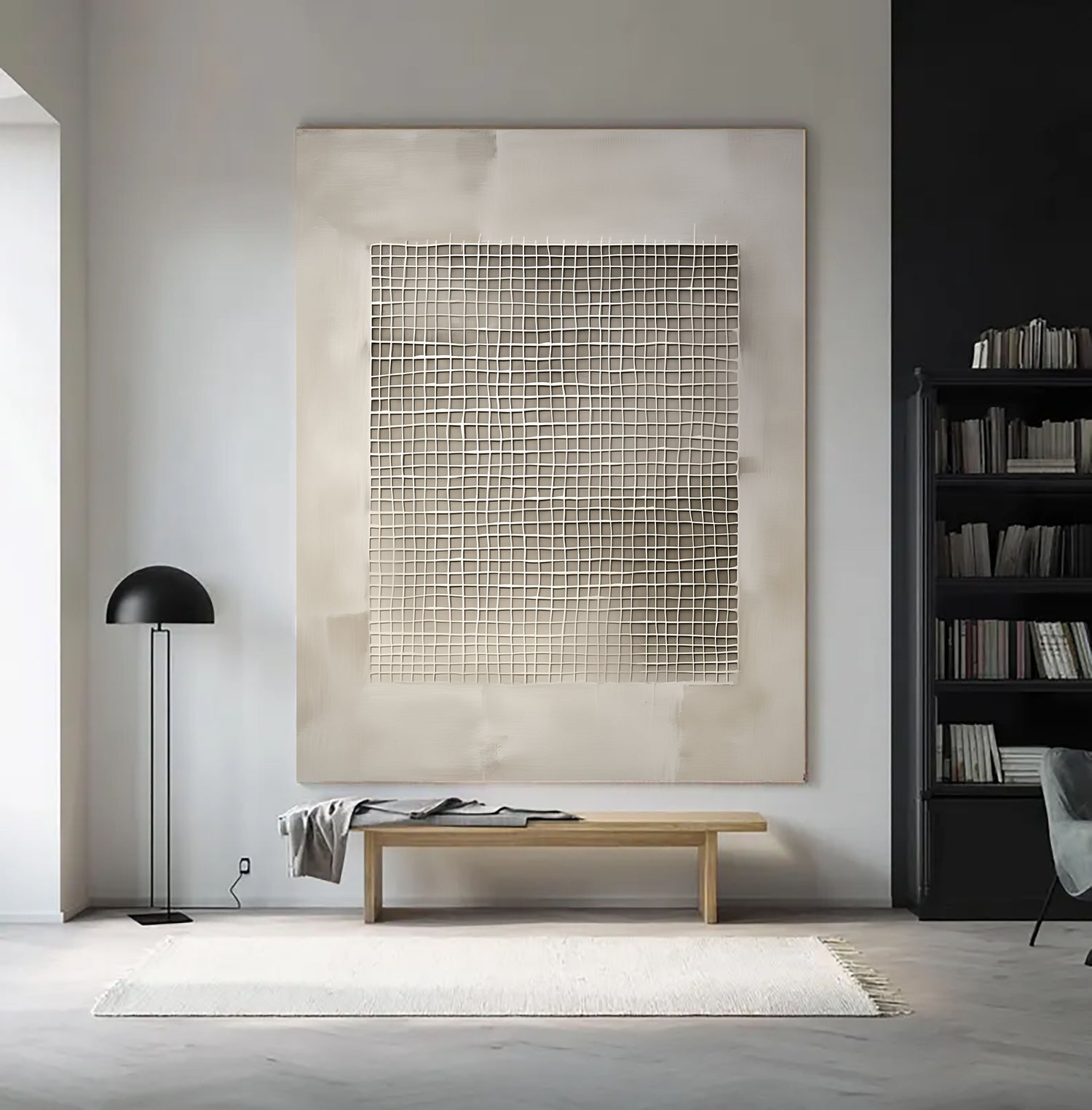 Wabi-Sabi Art | Textured Grid Serenity