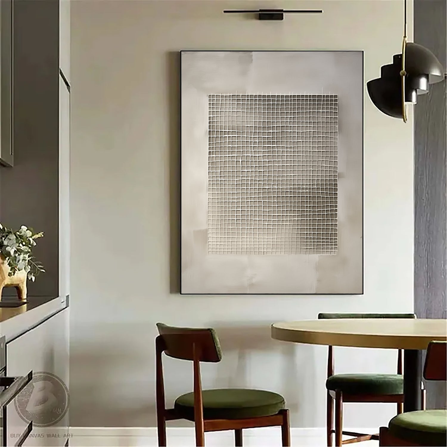 Wabi-Sabi Art | Textured Grid Serenity
