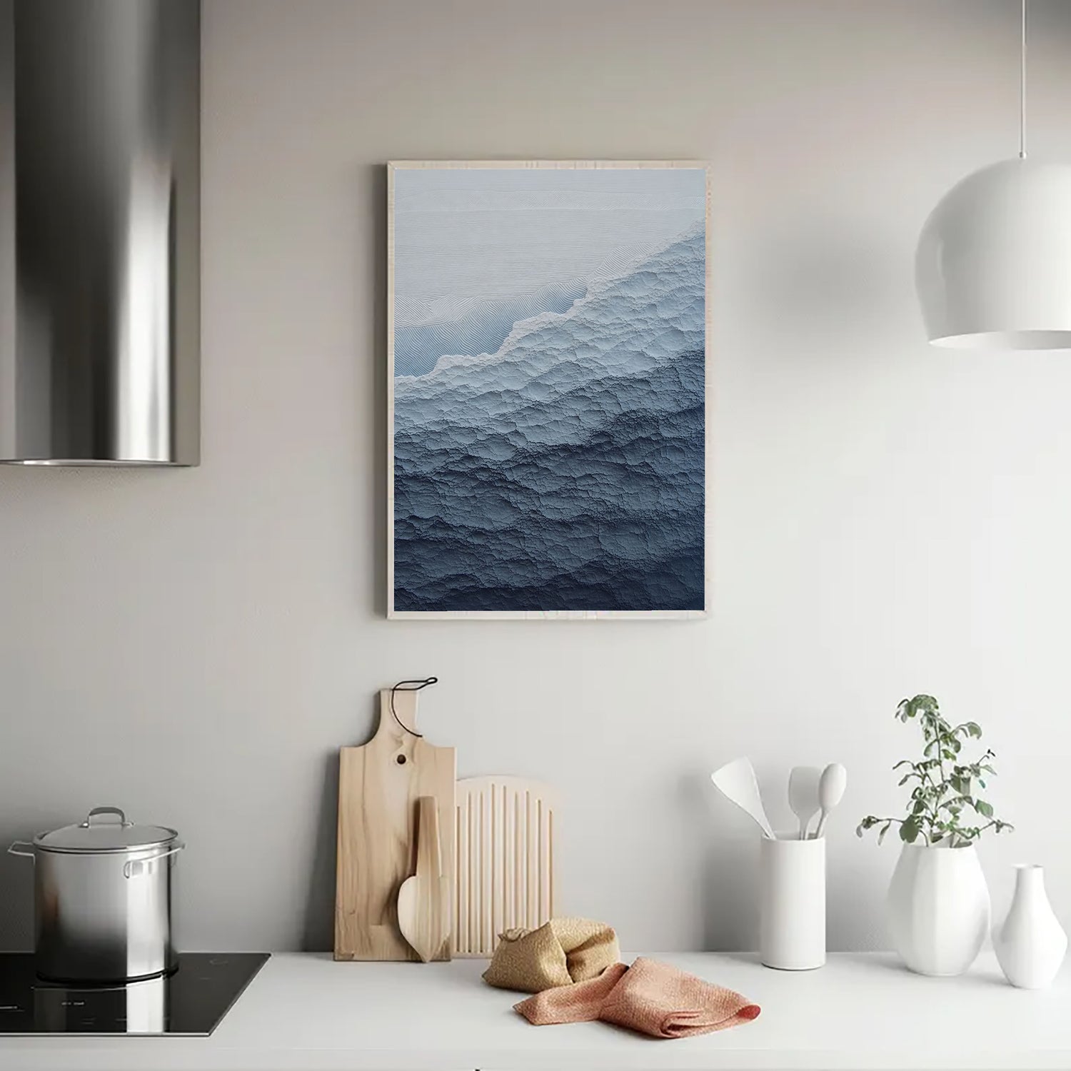 3D-Textured Art | Coastal Wave Relief