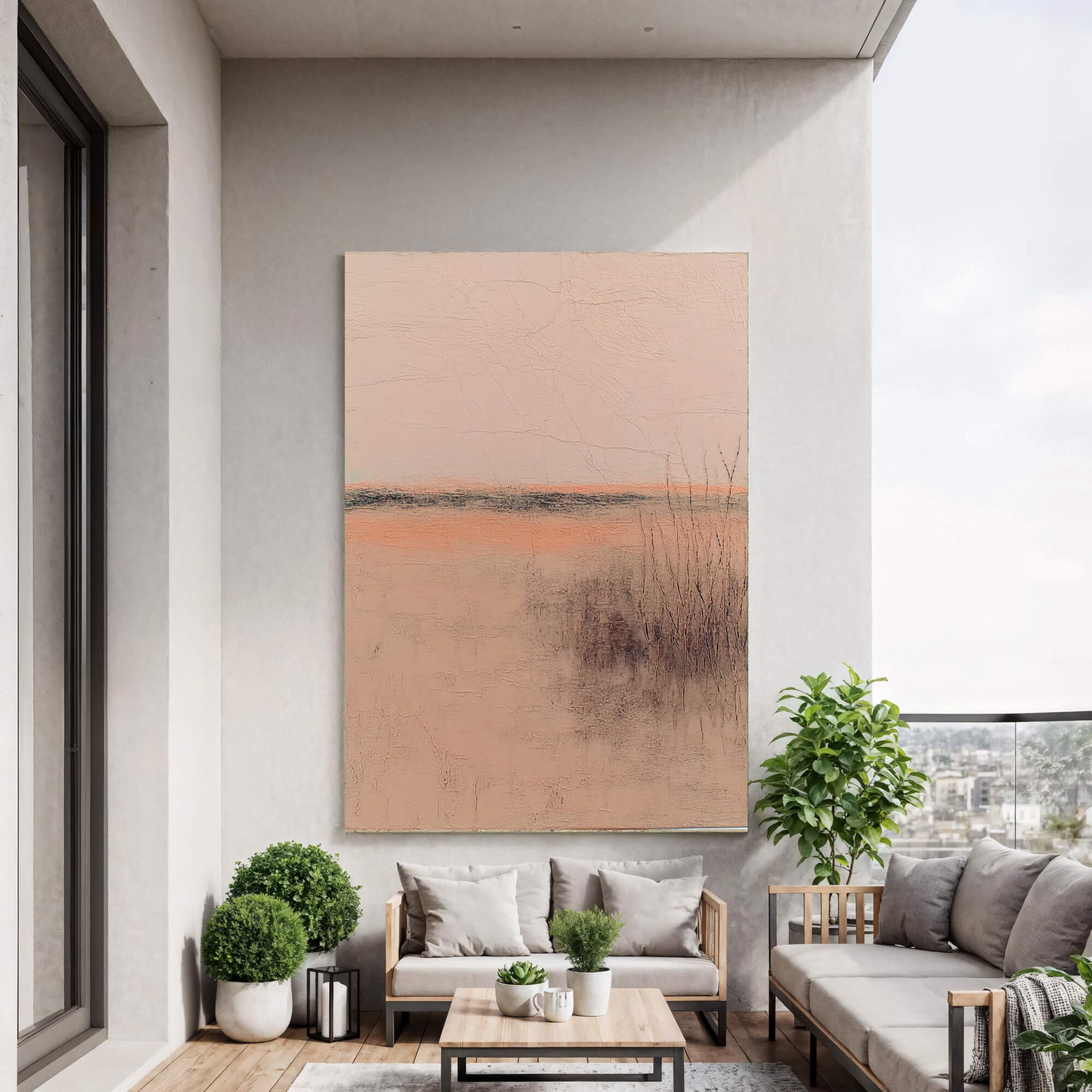 Wabi-Sabi Art | Cracked Reed Horizon