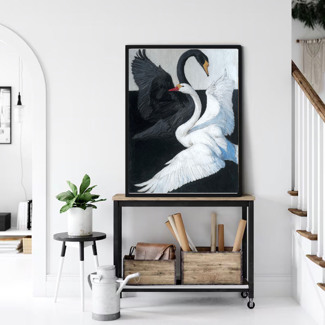 Impressionist Art | Swan Duality Grace