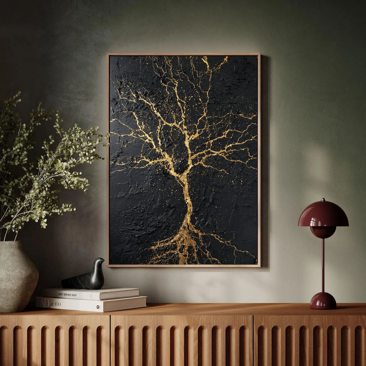 Kintsugi Tree Image Contemporary Luxe Art | Kintsugi Tree of Light – Carmeloilart