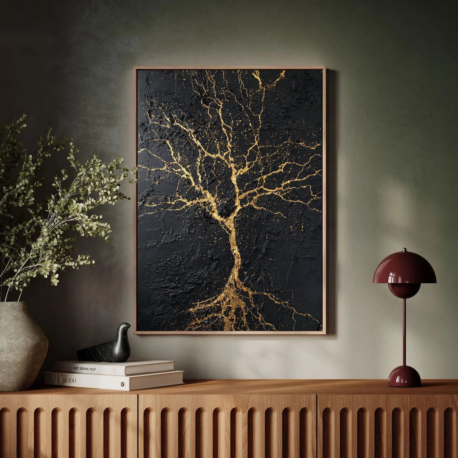 Contemporary Luxe Art | Kintsugi Tree of Light