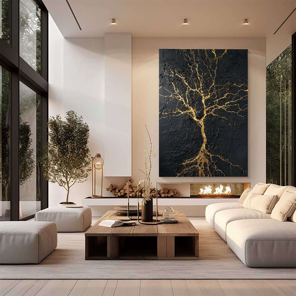 Kintsugi Tree Image Contemporary Luxe Art | Kintsugi Tree of Light – Carmeloilart