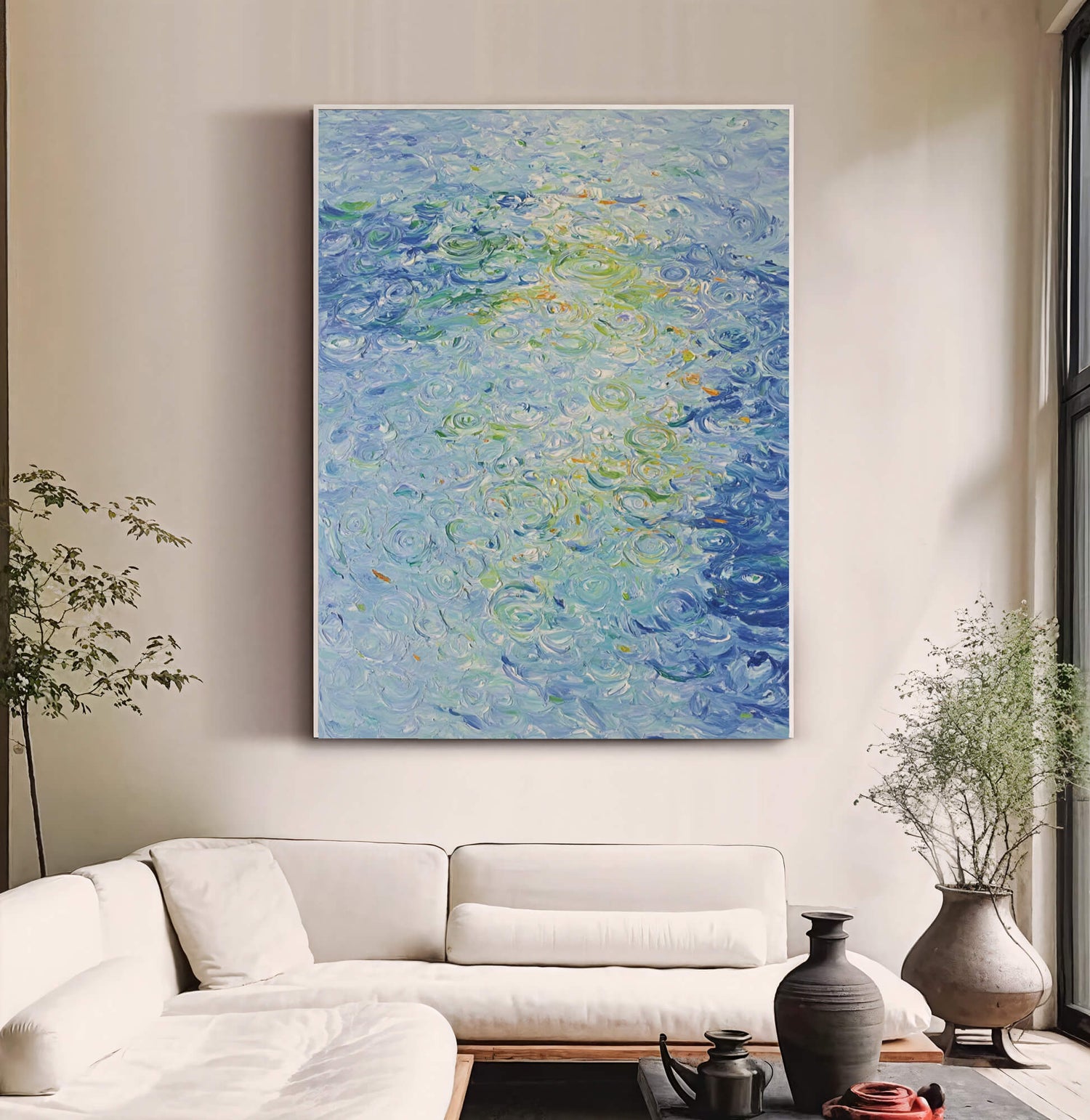 Impressionist Art | Emerald Water Glow