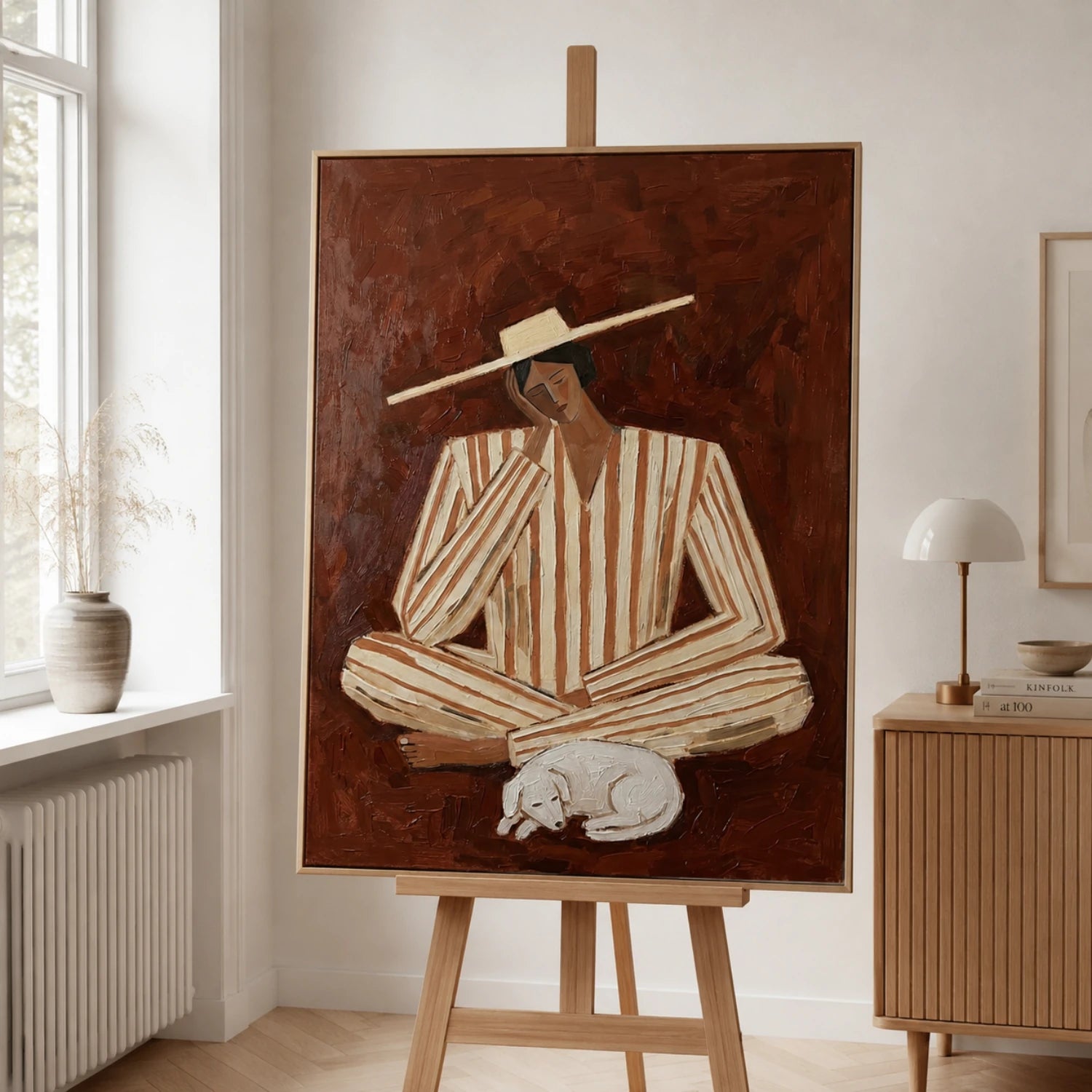 Vintage Americana Art | Stillness With Hound