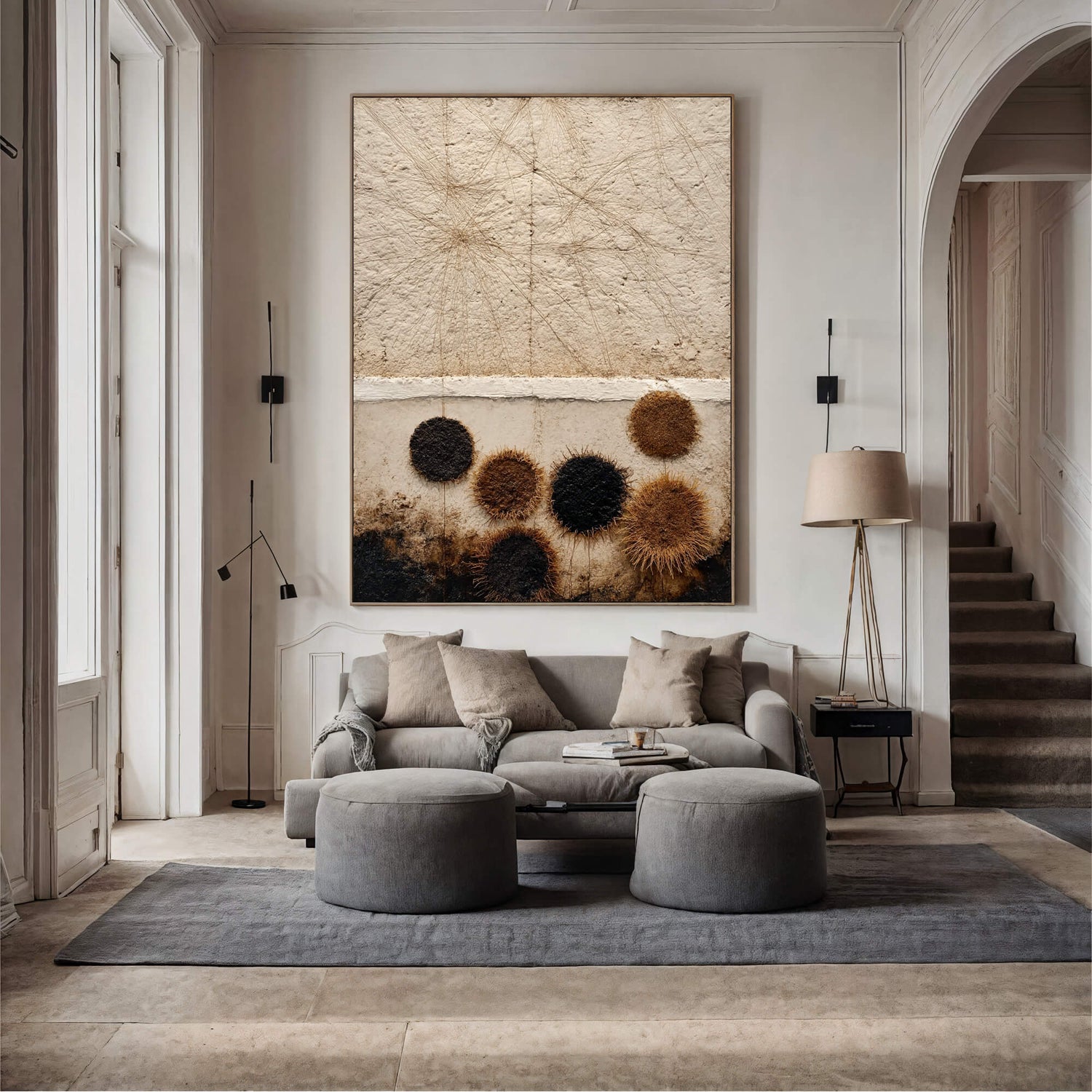 Wabi-Sabi Art | Fibrous Circle Textures