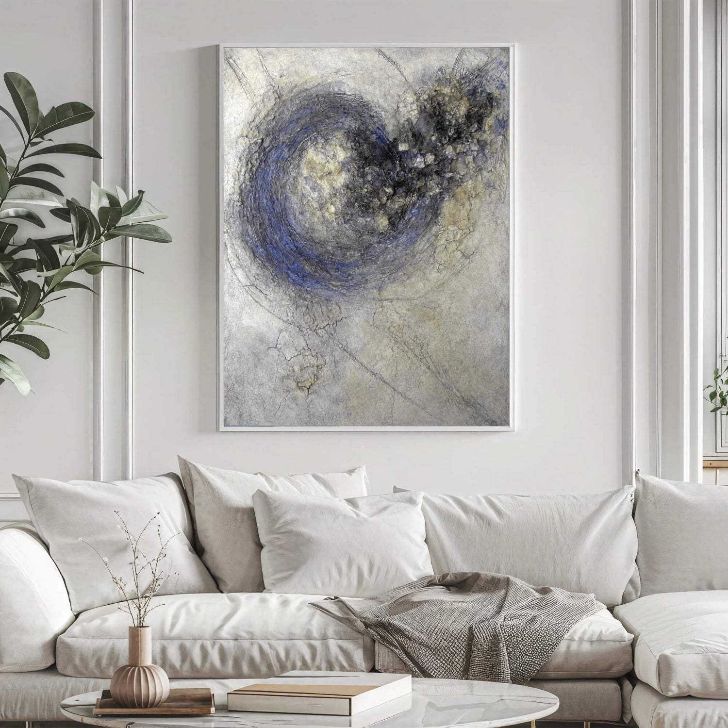 3D-Textured Art | Swirling Blue Core