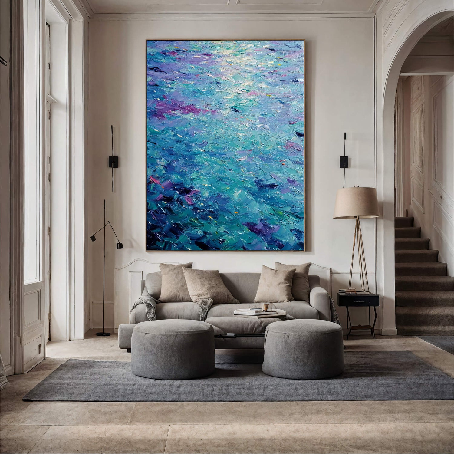 Impressionist Art | Turquoise Ripple Dance