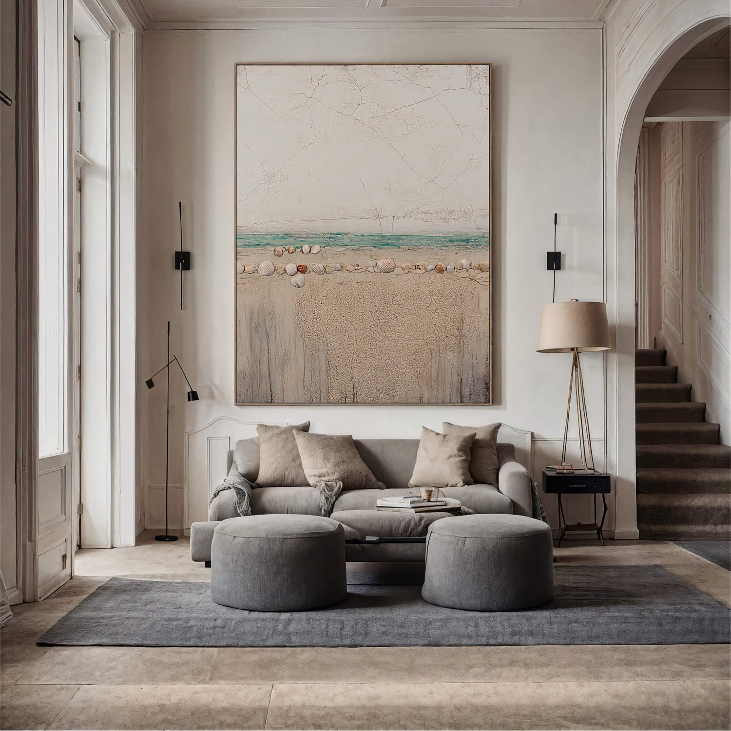 Wabi-Sabi Art | Coastal Shell Horizon