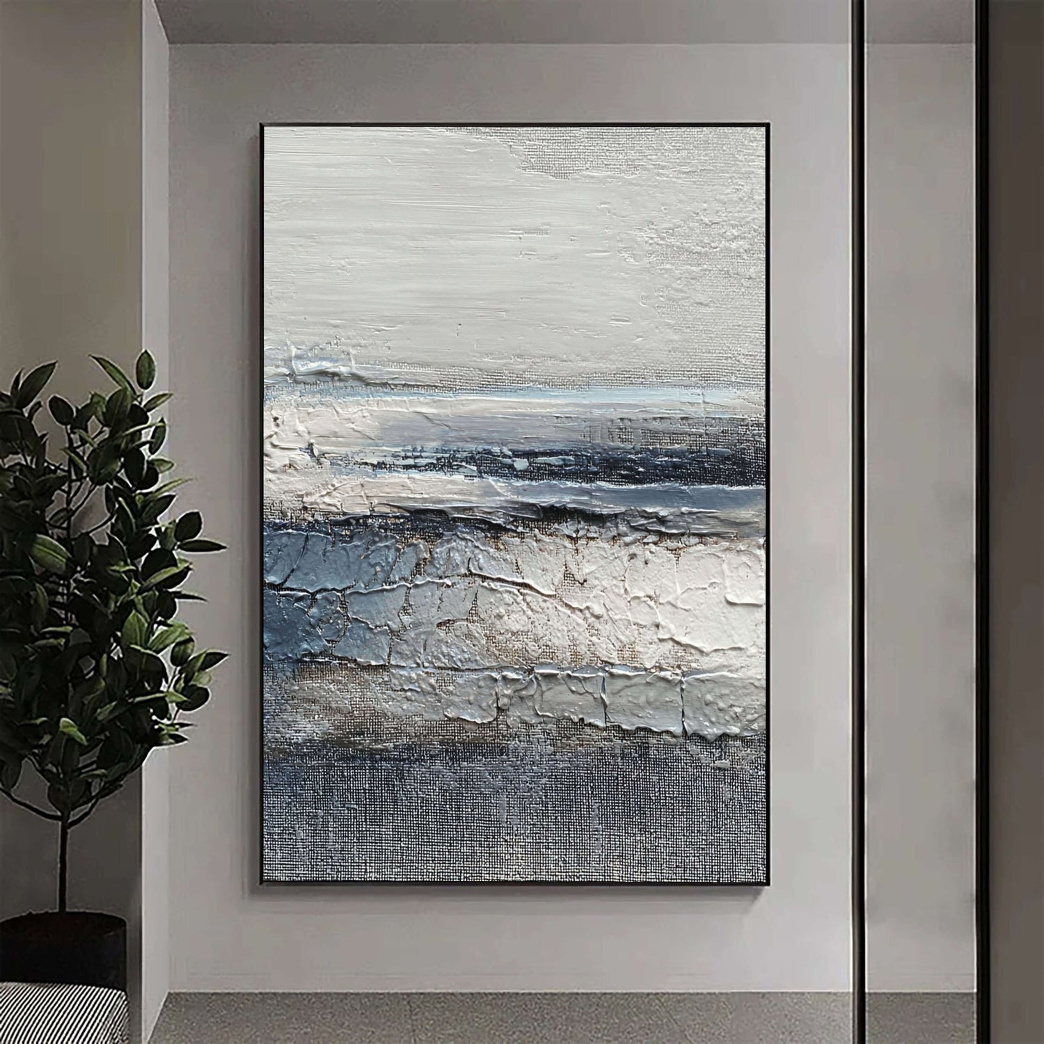 3D-Textured Art | Coastal Cracked Layers