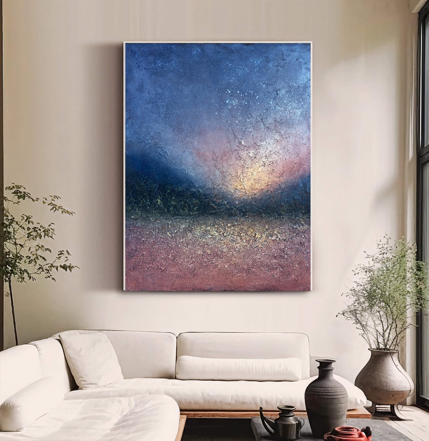 Wabi-Sabi Art | Dusk Cracked Horizon