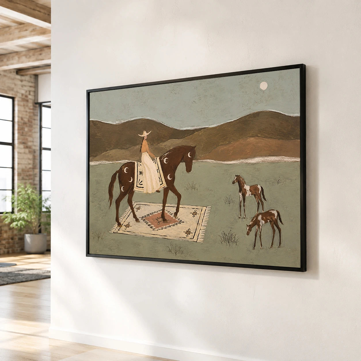 Western Folk Art | Moonlit Riders