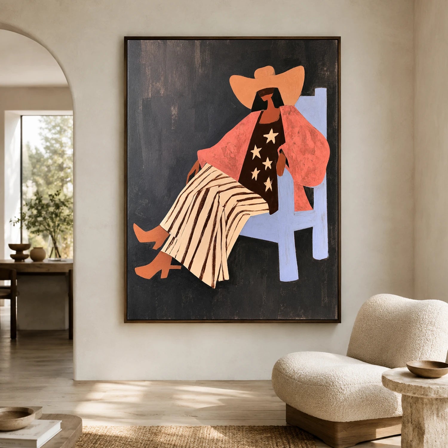 Vintage Americana Art | Star‑Kissed Solitude