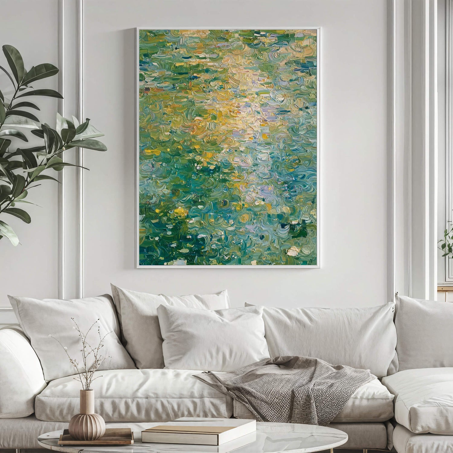 Impressionist Art | Emerald Water Glow