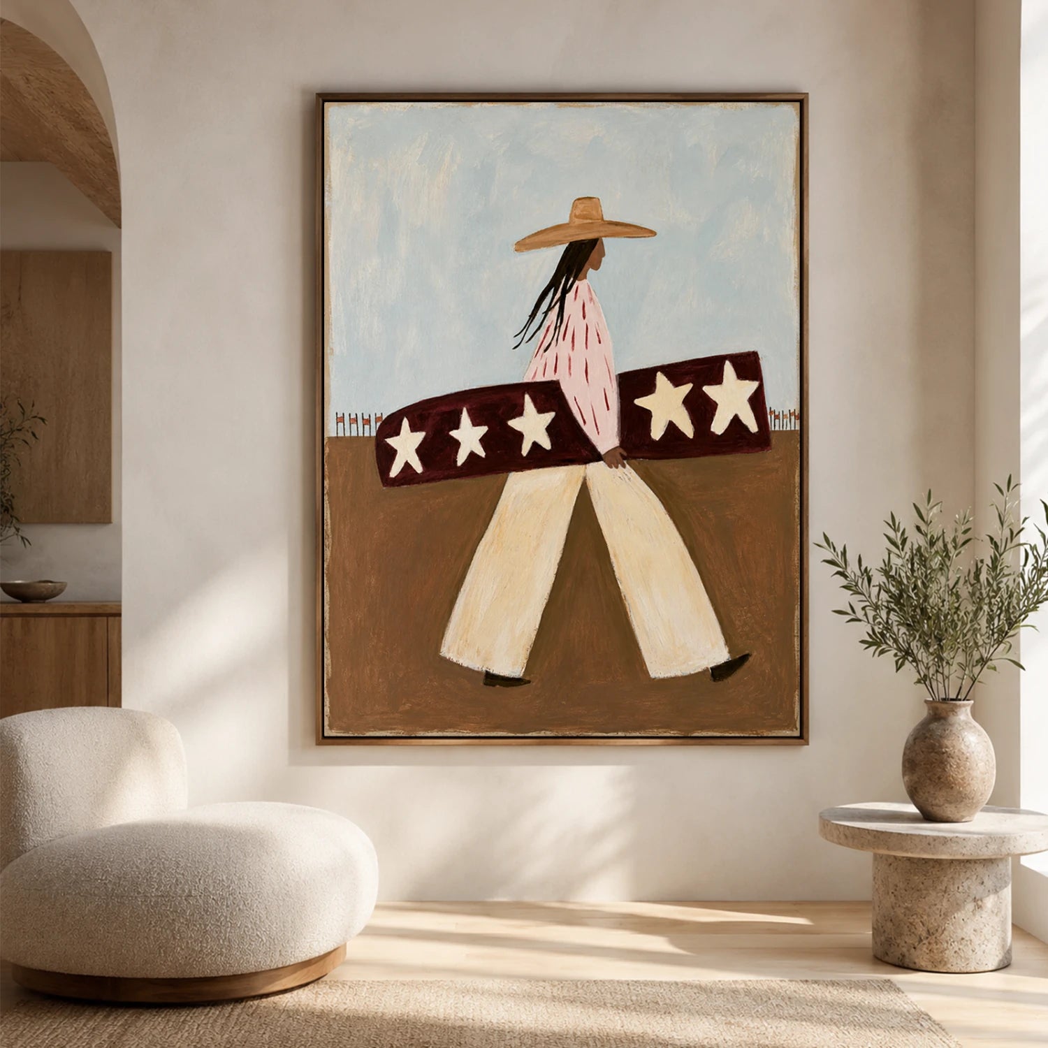 Vintage Americana Art | Stars Along The Road