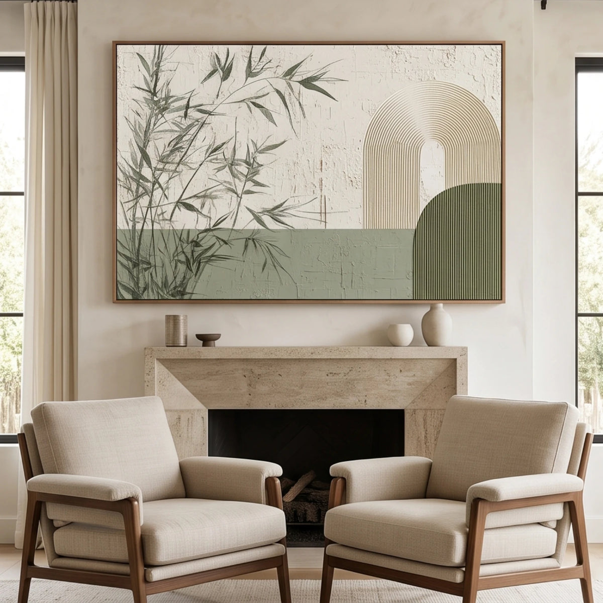 Bamboo Arch Horizon — featured artwork in an interior setting