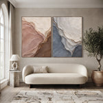 Blush and Slate Folded Duet — artwork view 1