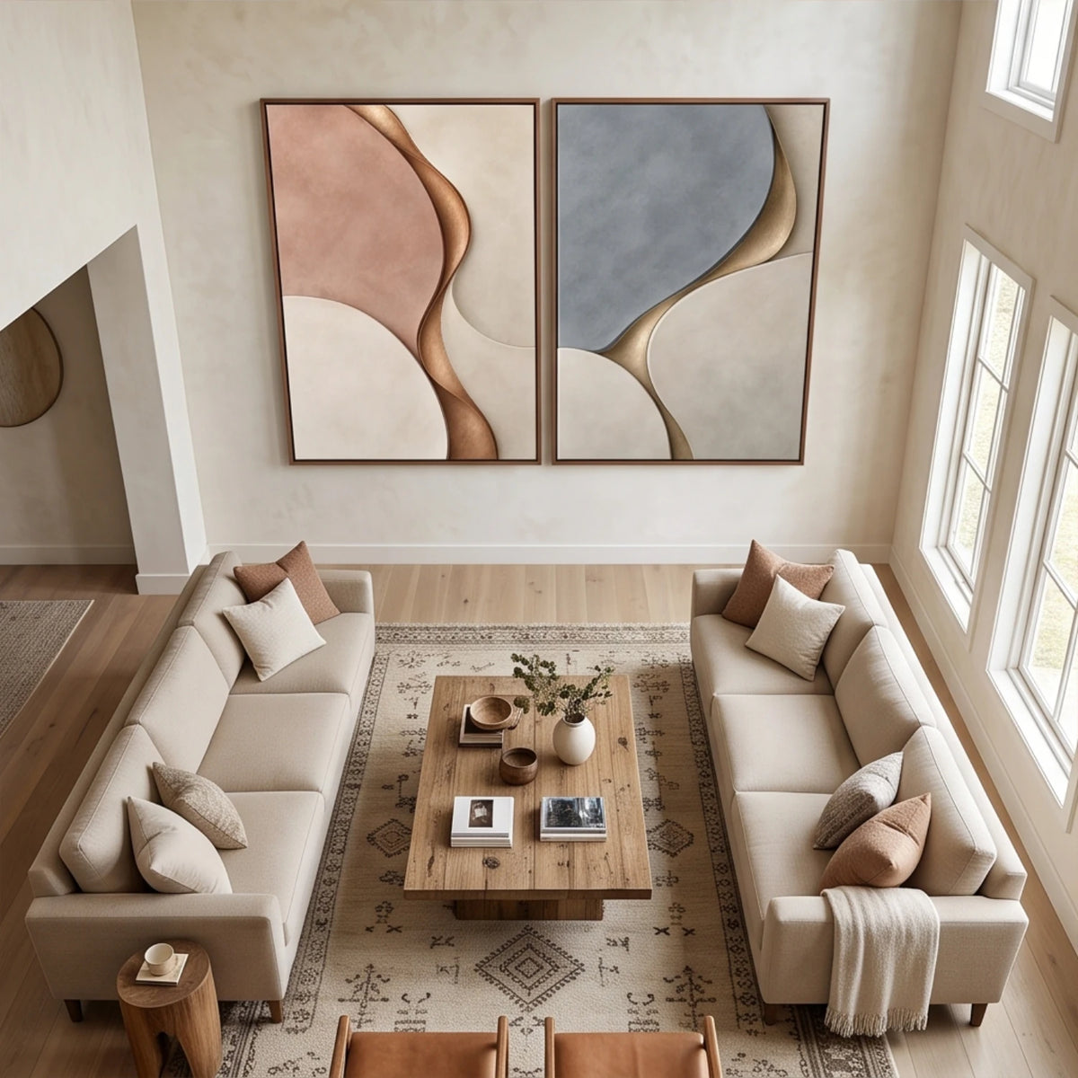 Blush and Slate Harmony — artwork view 10