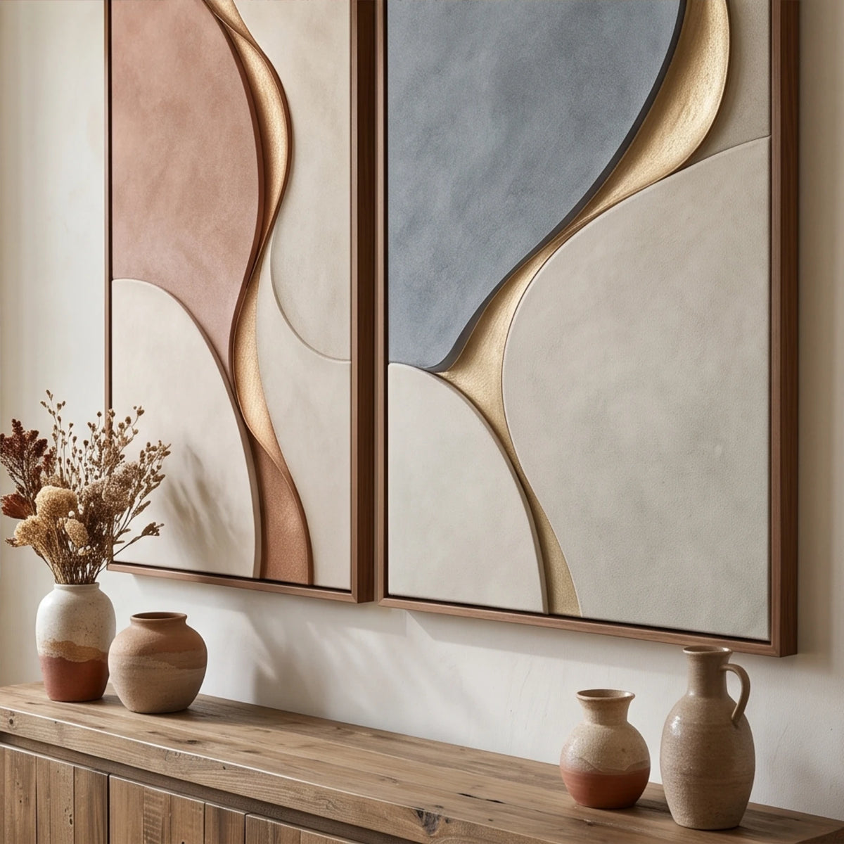 Blush and Slate Harmony — artwork view 11