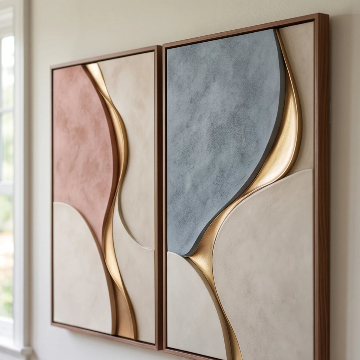Blush and Slate Harmony — artwork view 2