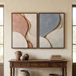 Blush and Slate Harmony — featured artwork in an interior setting