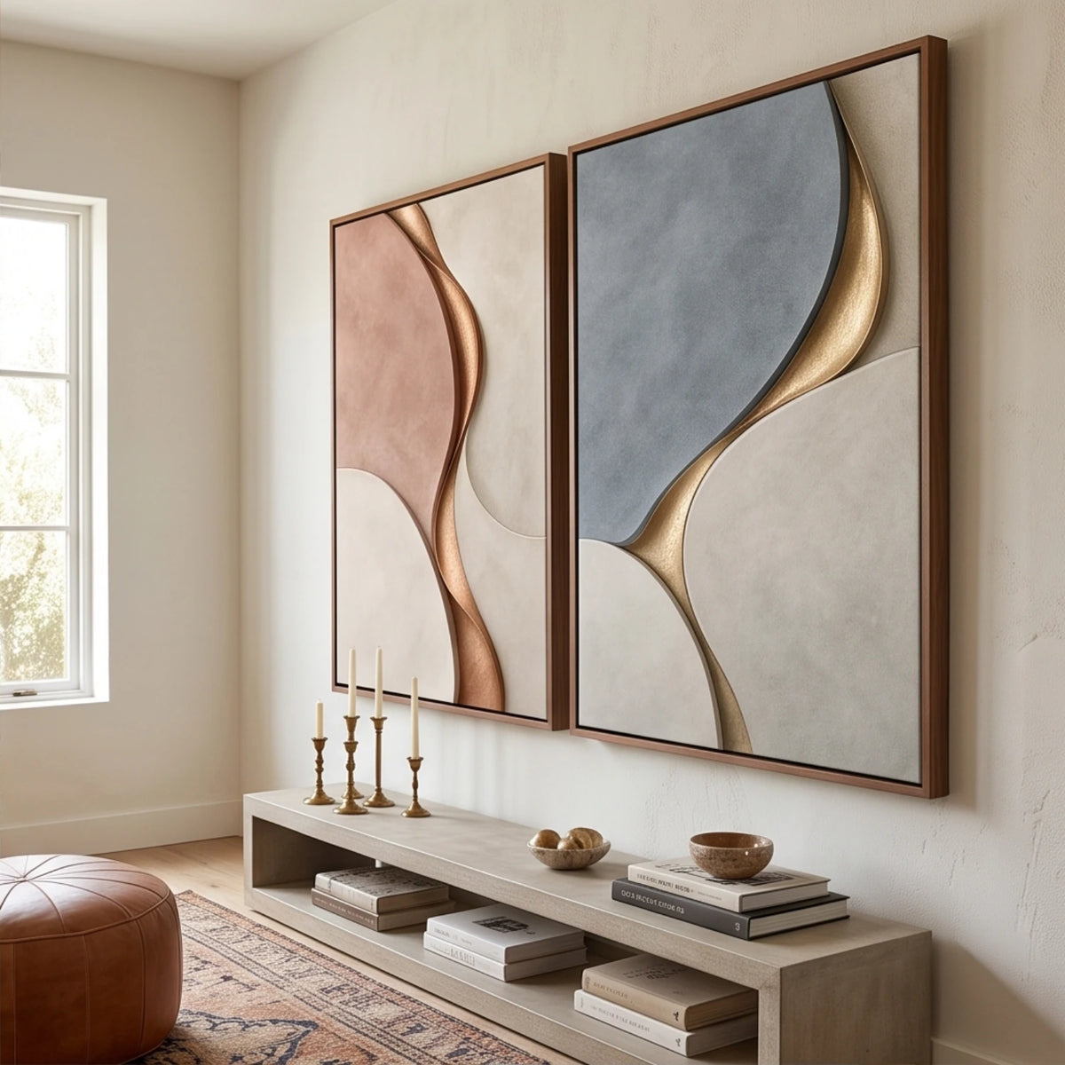 Blush and Slate Harmony — artwork view 9
