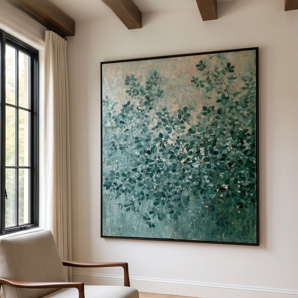 Cascading Teal Foliage — artwork view 2
