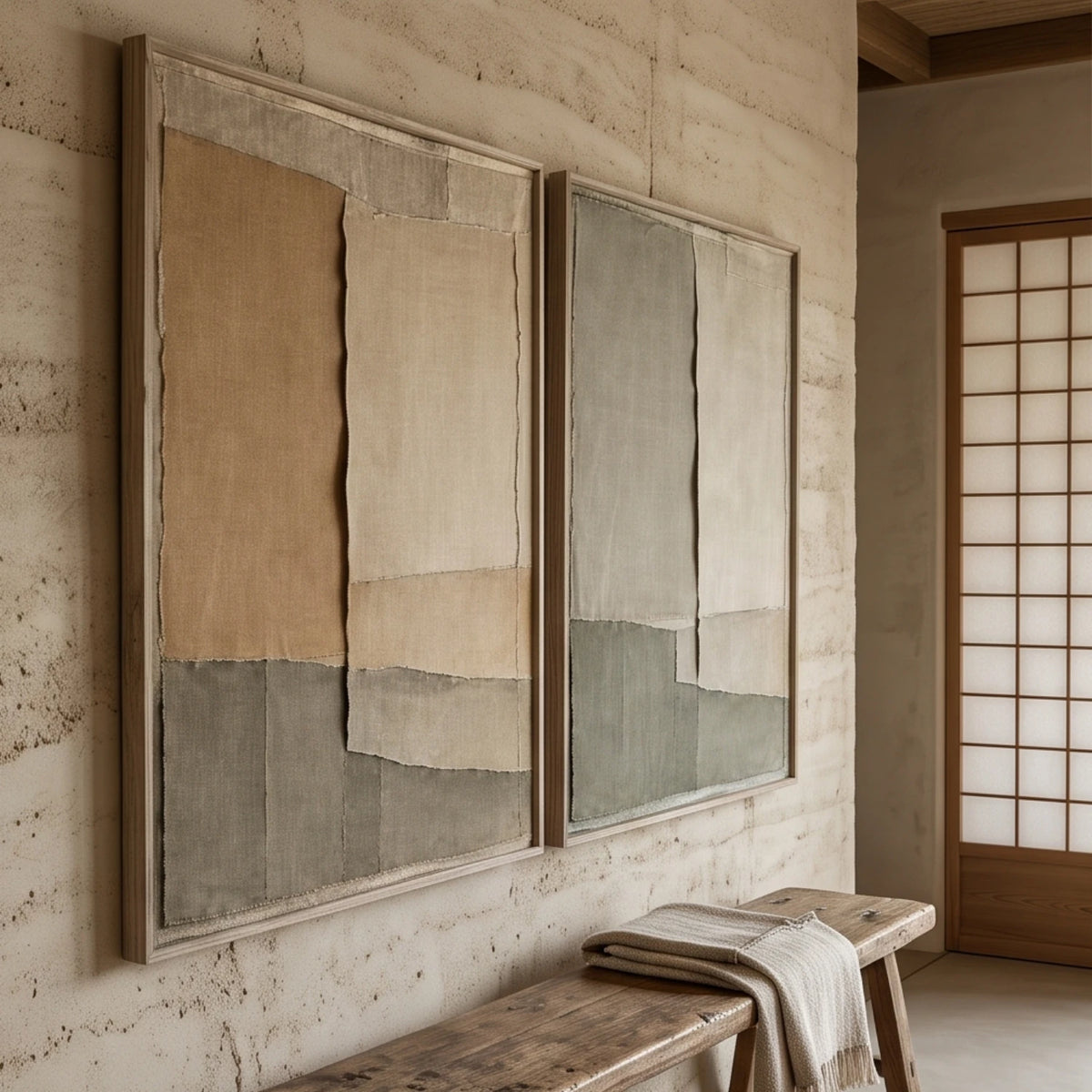 Earthen Patchwork Duet — artwork view 6