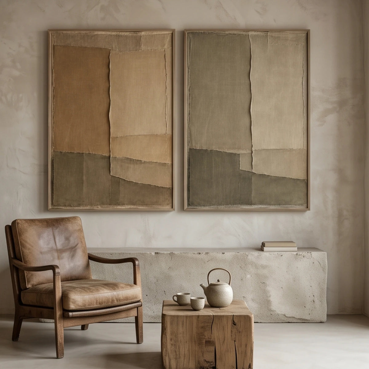 Earthen Patchwork Duet — artwork view 8