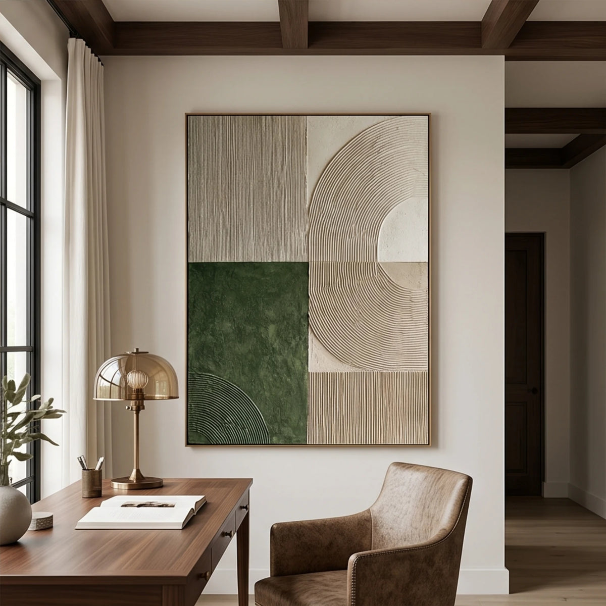 Forest and Ivory Geometry — artwork view 11