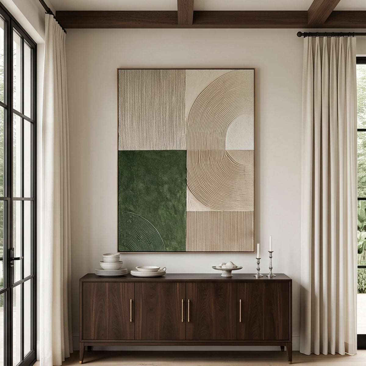 Forest and Ivory Geometry — artwork view 9