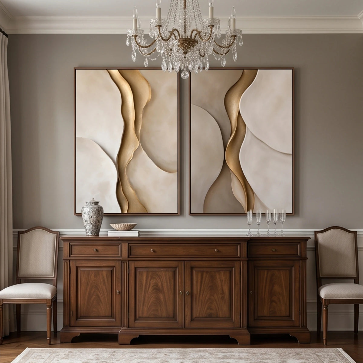 Gilded Ivory Currents — artwork view 11