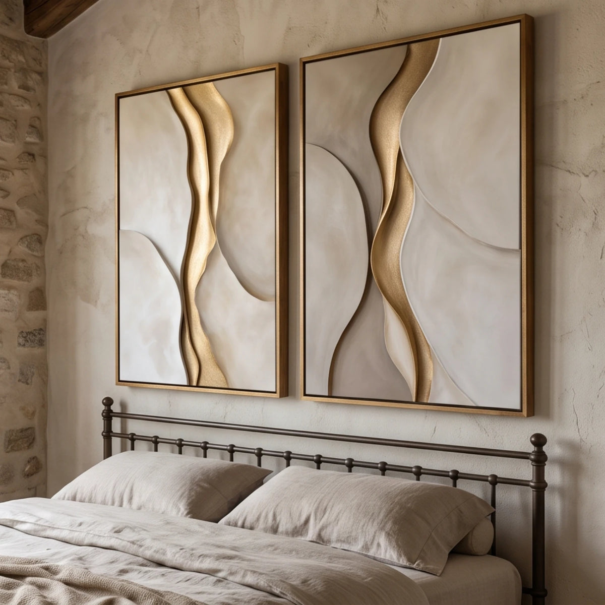 Gilded Ivory Currents — artwork view 4