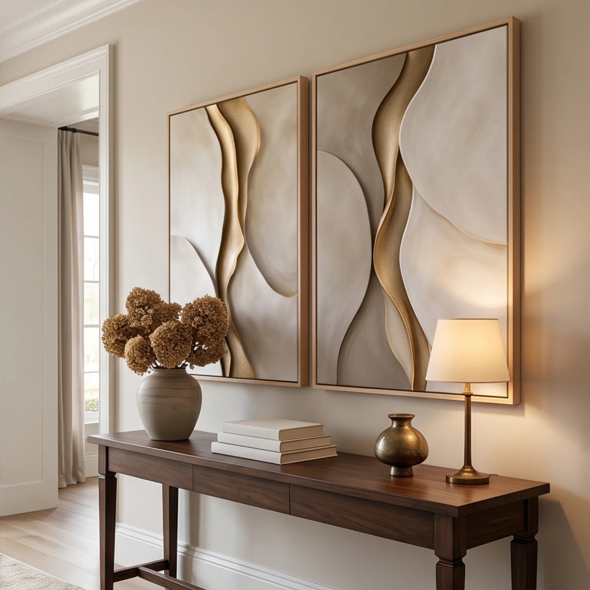 Gilded Ivory Currents — artwork view 7