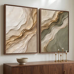 Golden Dune Duet — featured artwork in an interior setting
