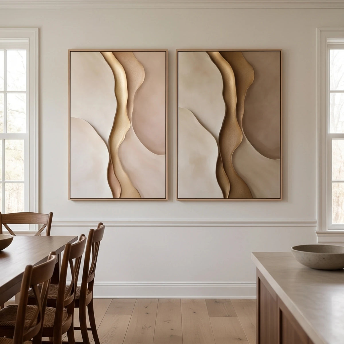 Golden Ribbon Flow — artwork view 4