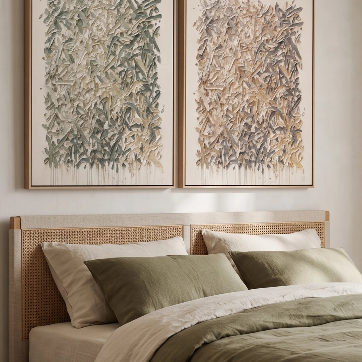 Sage and Earth Leaf Duet — artwork view 2