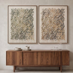 Sage and Earth Leaf Duet — featured artwork in an interior setting