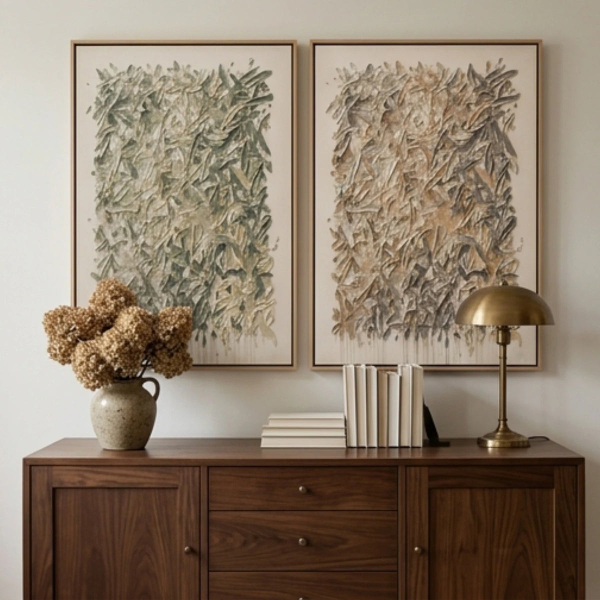 Sage and Earth Leaf Duet — artwork view 5