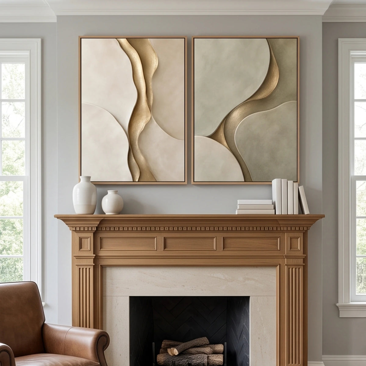 Sage and Gold Reverie — artwork view 1