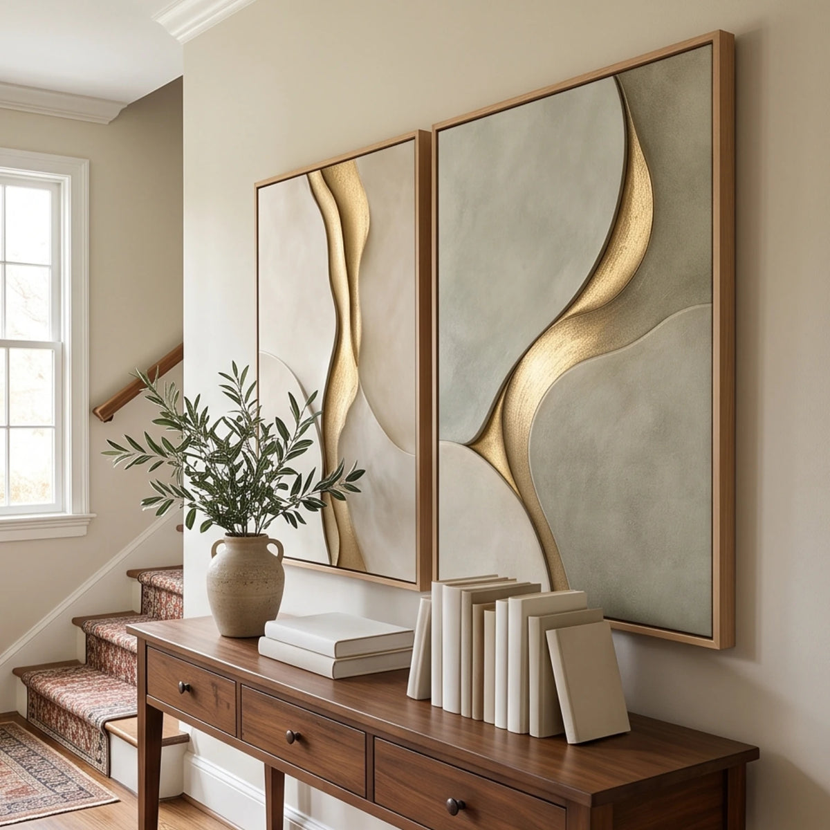 Sage and Gold Reverie — artwork view 2