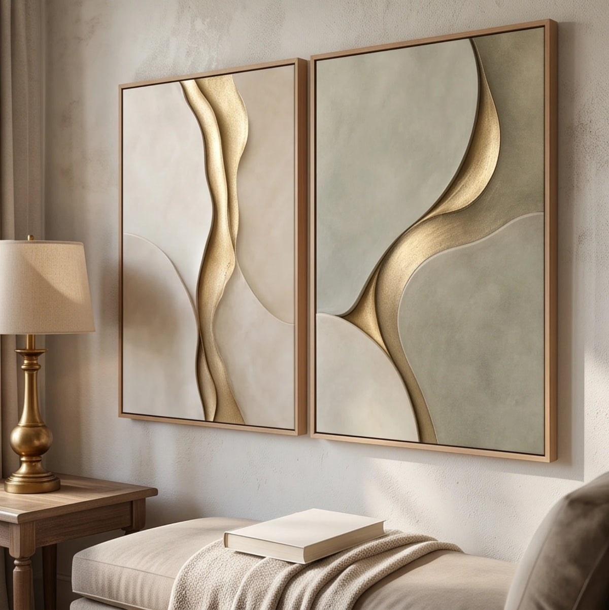 Sage and Gold Reverie — artwork view 4