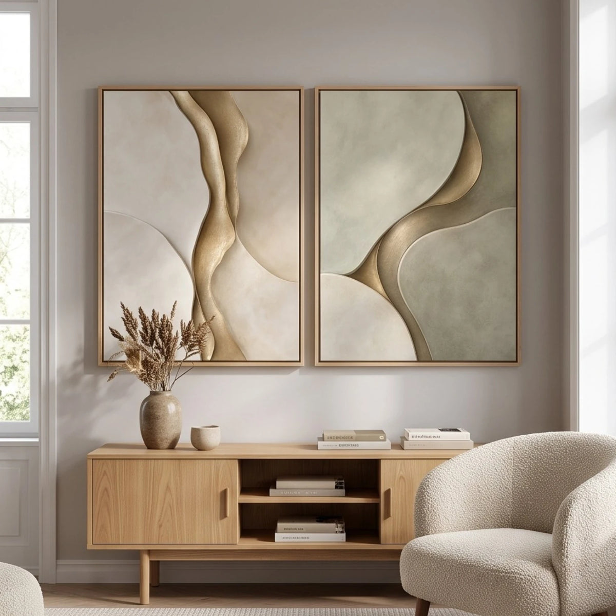 Sage and Gold Reverie — artwork view 5