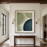 Sage and Midnight Crescents — artwork view 1
