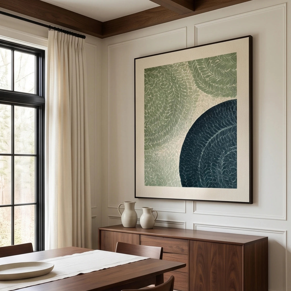 Sage and Midnight Crescents — artwork view 6