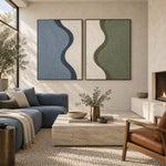 Sage and Slate Waves — artwork view 1