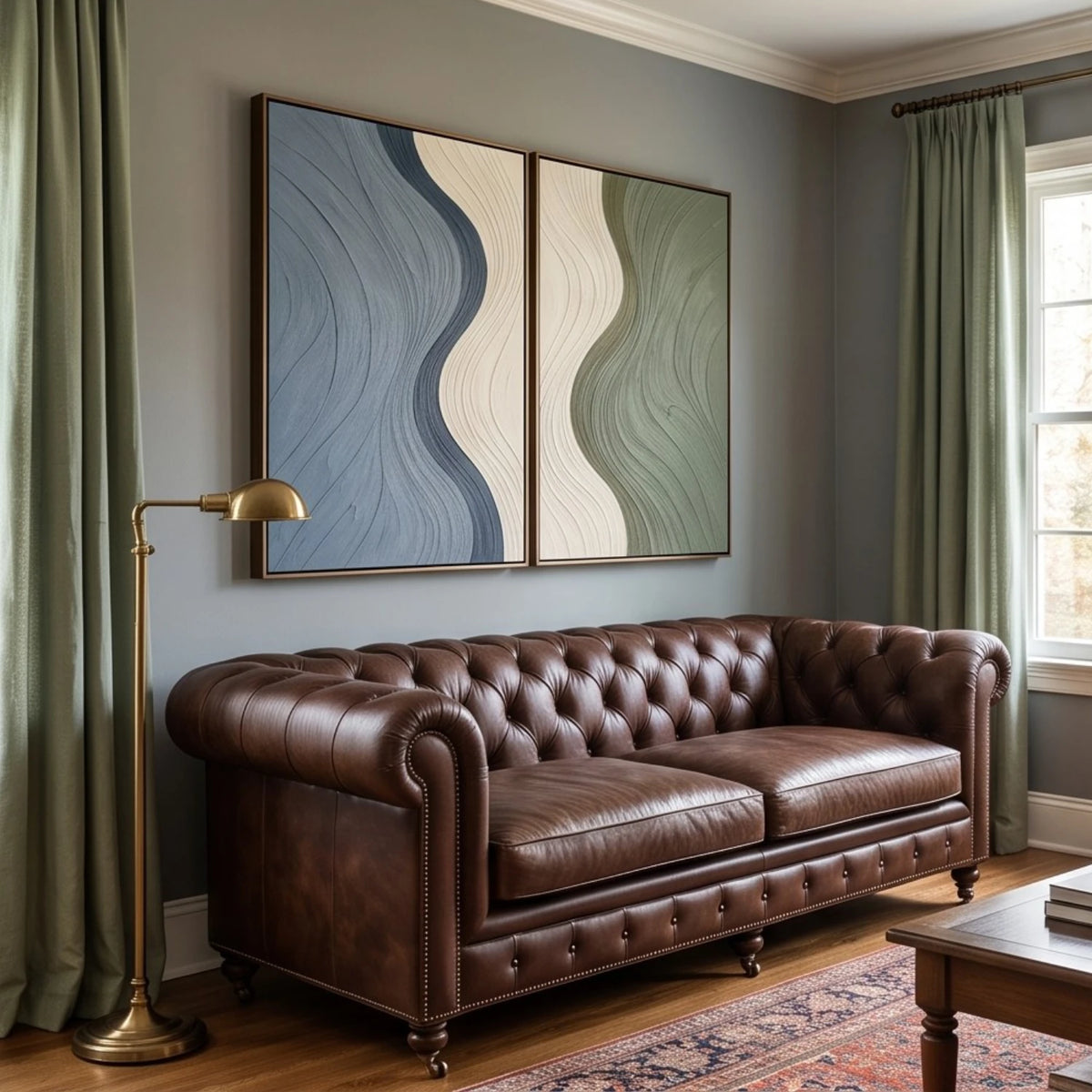 Sage and Slate Waves — artwork view 10